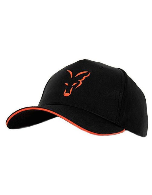 Fox Collection Baseball Cap Black Orange