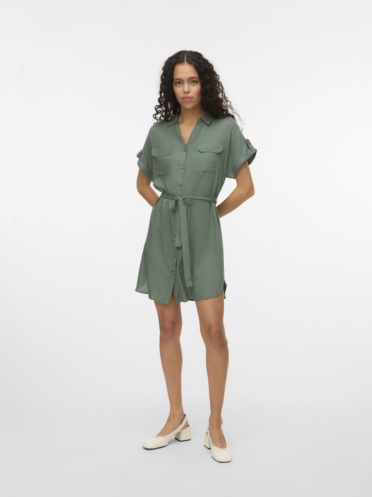 Vero Moda Bumpy SS Short Shirt Dress Dames