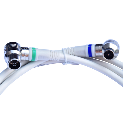 Technitex Rla++21-1,5M Shop Coax Kabel Wit Haaks