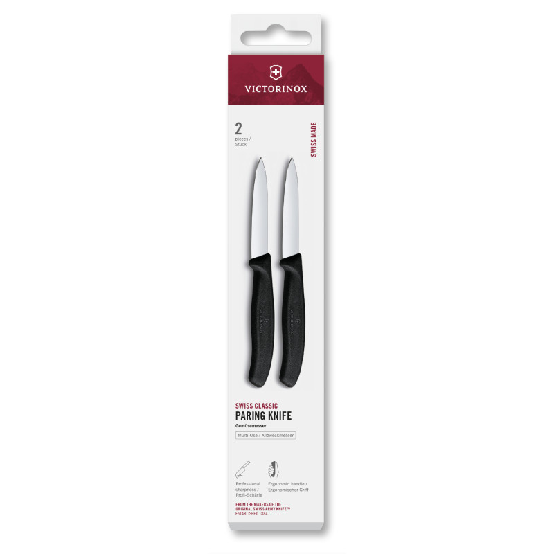 Victorinox Schilmesje Swiss Classic - 2 Stuks - Glad - Zwart