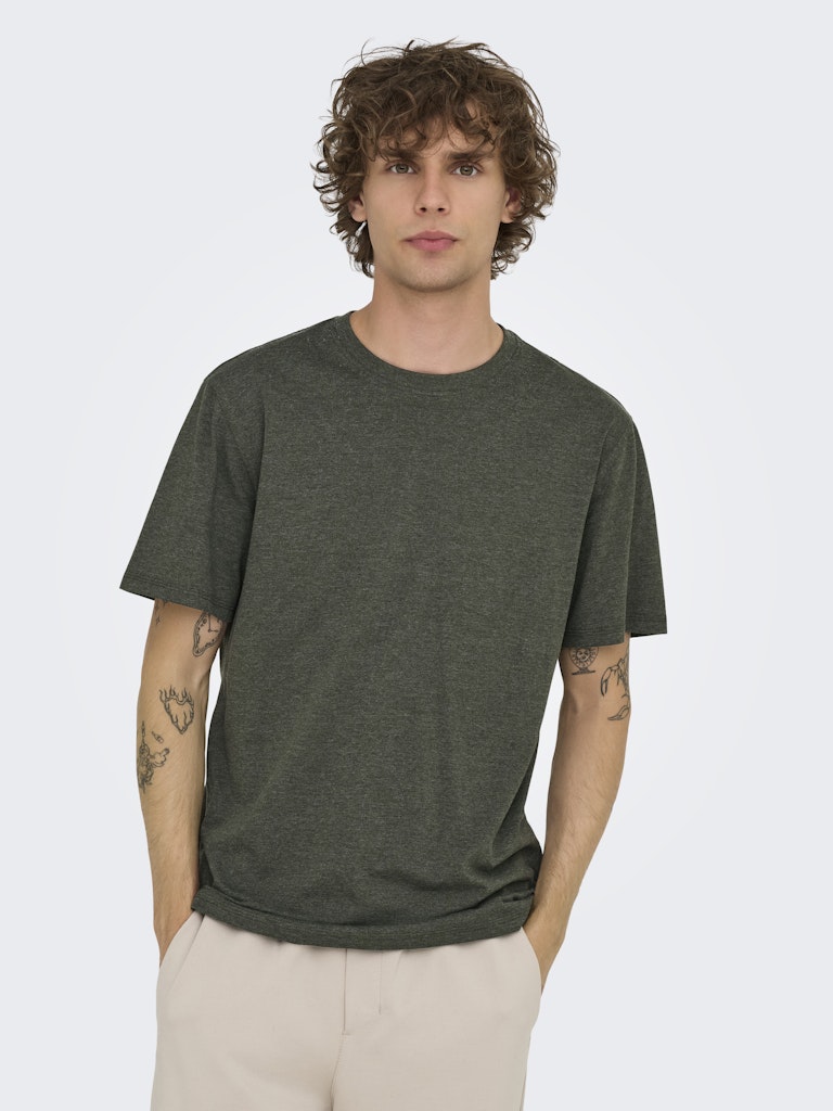 Only & Sons Max Life Ss Stitch Tee Heren