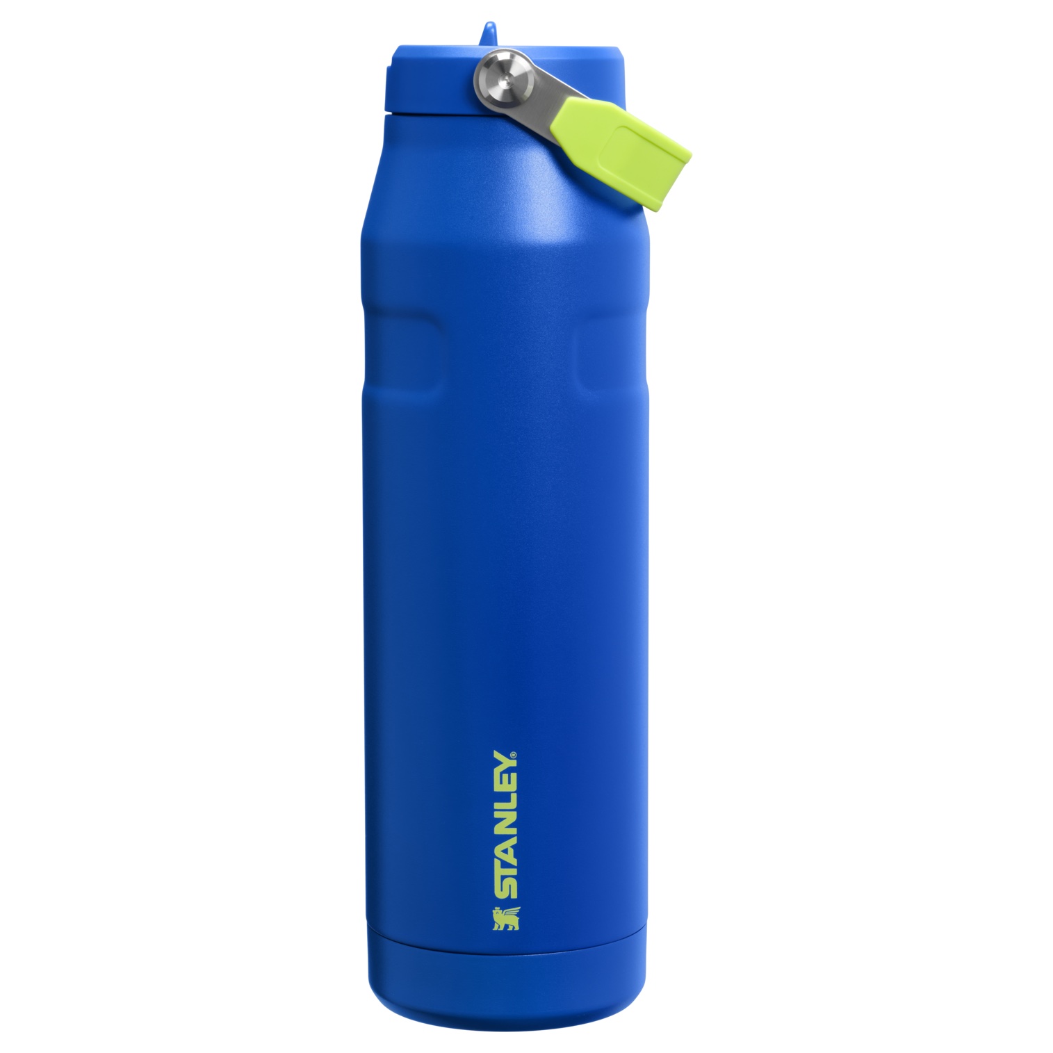 The Iceflow Flip Straw 2.0 Bottle - 36oz/1.06l - Cobalt Chartreuse