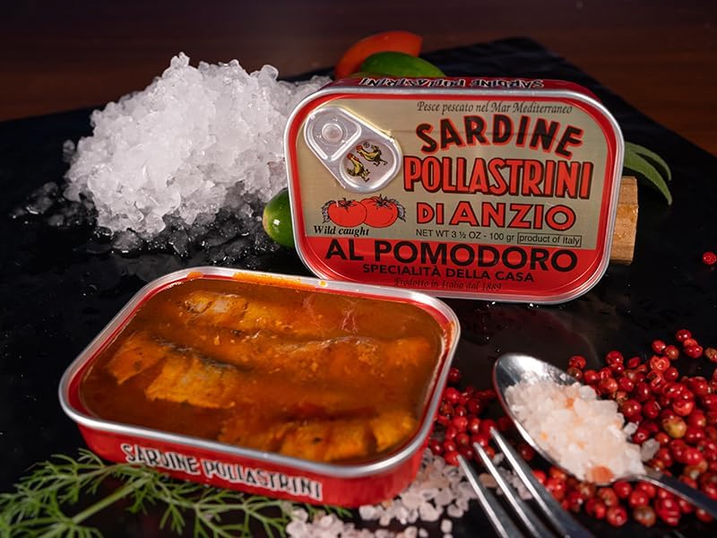Pollastrini Sardines In Tomatensaus 100 Gr