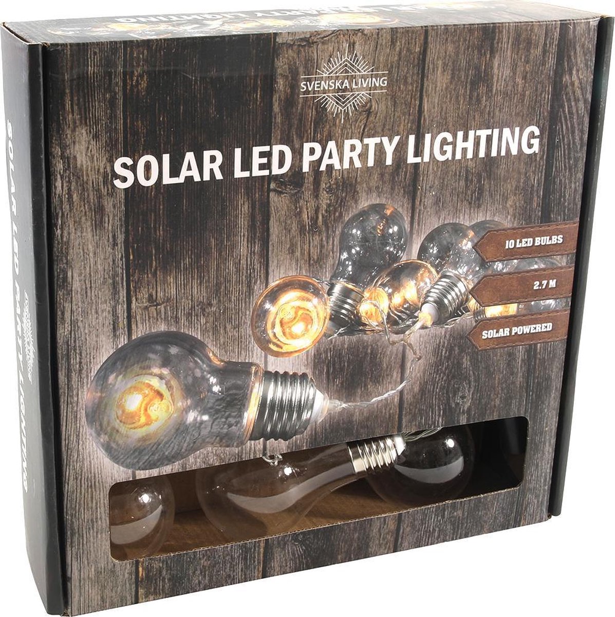 Solar Verlichting 10L "Lamp" Warm Wit 30Cm 2M