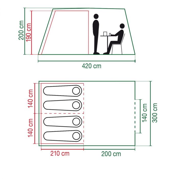 Coleman Tunneltent Cook 4