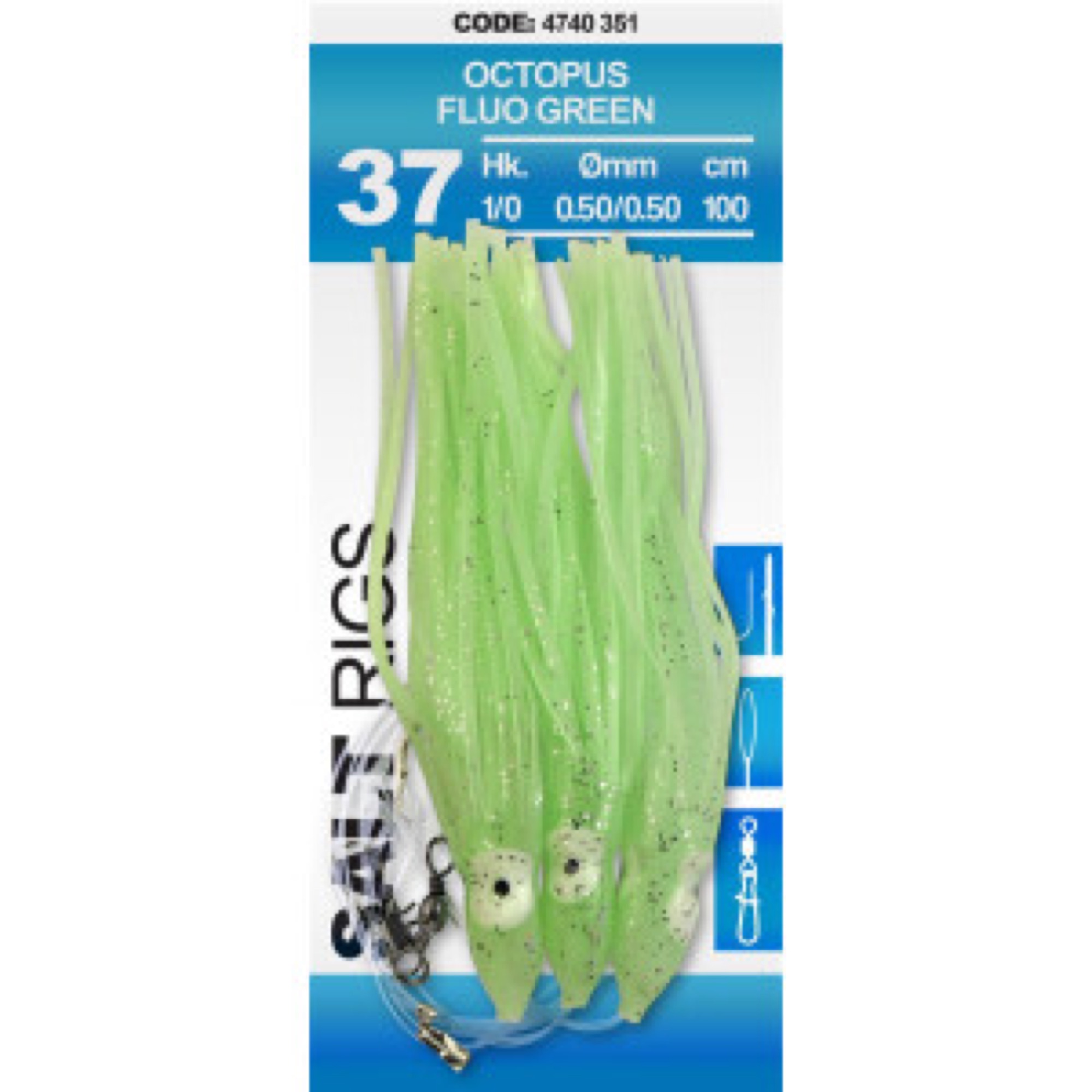 Spro 37 Octopus #1/0 Fluo Green