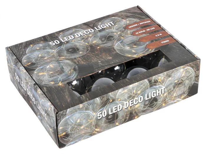 Partylight X10 Bol 50 Warmled B/O Ip44 Timer 3M 450Cm