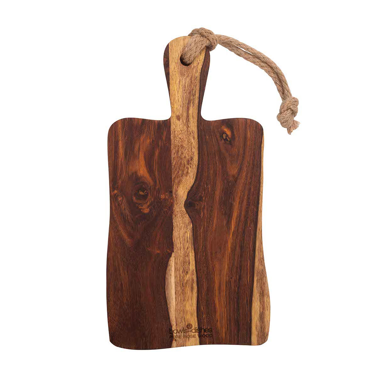 Pure Rose Wood Serveerplank Rustiek Met Handvat 35 Cm
