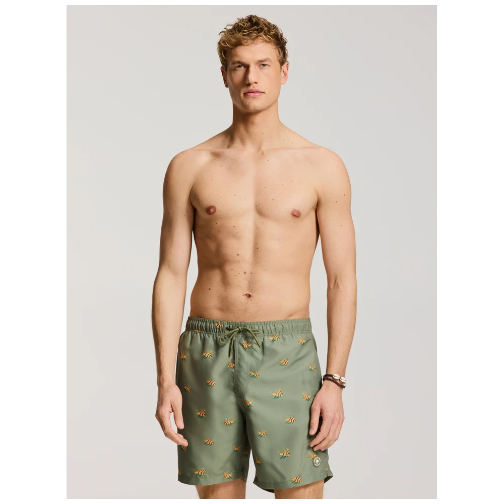 Shiwi Mike Swim Shorts 7 Inch Multi Fish Heren