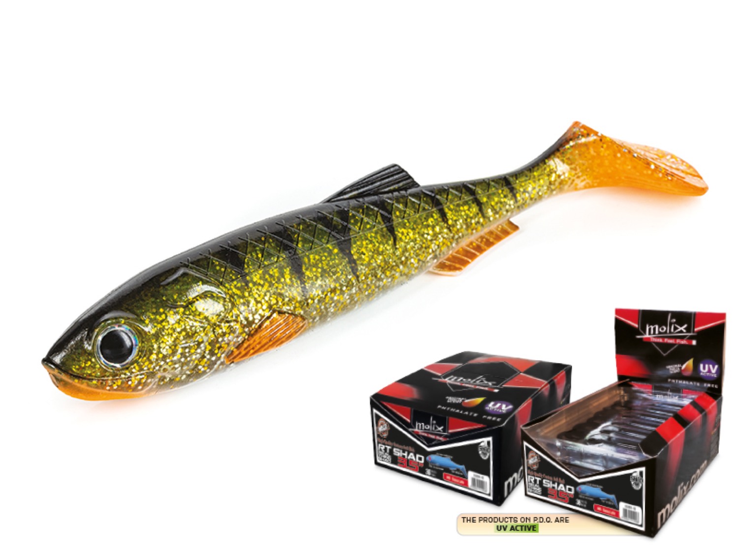 Molix RT Shad 3.5" Bulk Spray - #Ps01 UV Perch