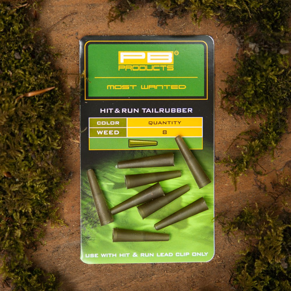 PB Products Hit & Run Tailrubbers Leadclip Gravel 8Pcs