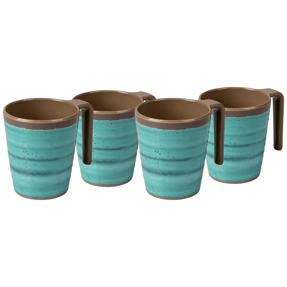 Bo-Camp Mok Halo L 4St Melamine Aqua