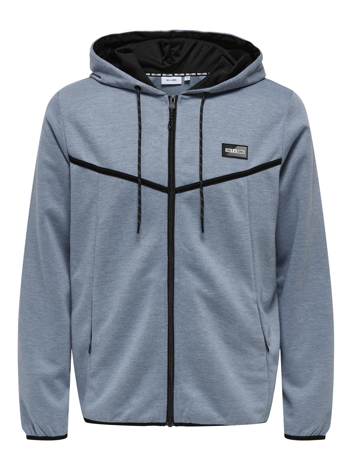 ONLY & SONS Heren Onsotl Reg Hoodies Zwart