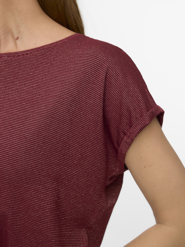 Vero Moda Lava Glitter SS Top Stripe Dames