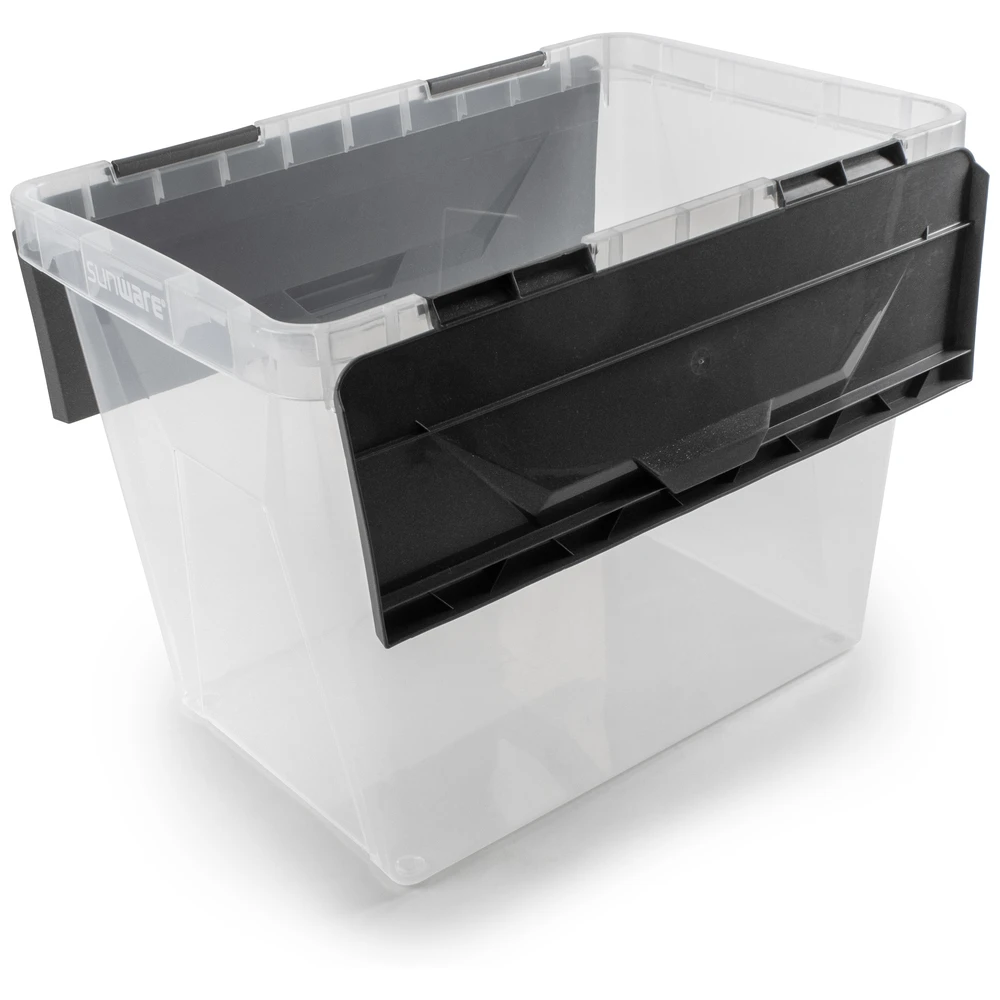 Sunware Onyx Opbergbox 25L Transparant Antraciet 424X281X313Mm