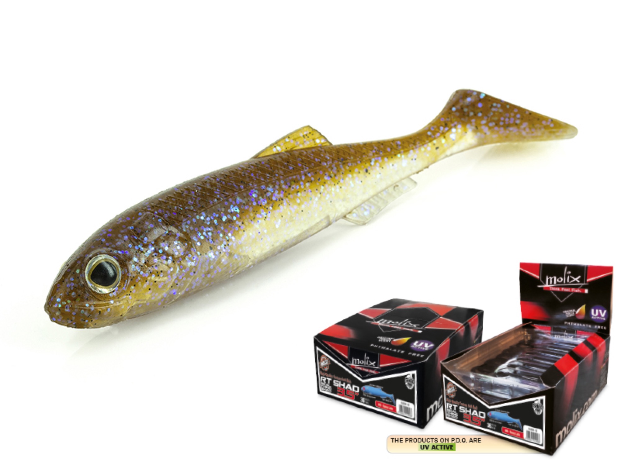 Molix RT Shad 3.5" Bulk Spray - #138 UV Wakasagi