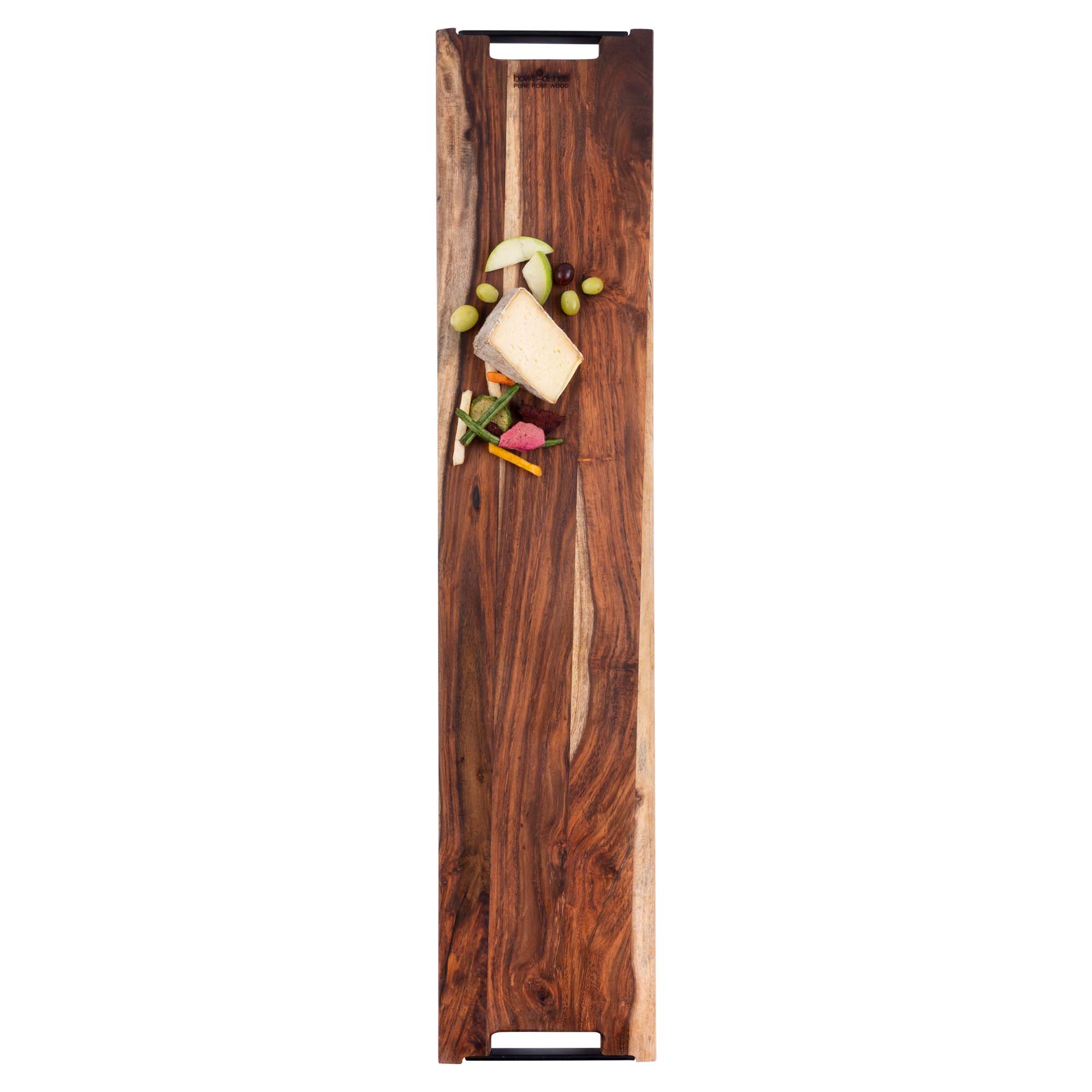 Bowls & dishes Pure Rose Wood Serveerplank Met 2 Metalen Handvatten 95 Cm