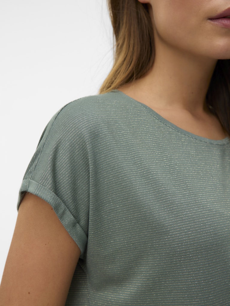 Vero Moda Lava Glitter SS Top Stripe Dames