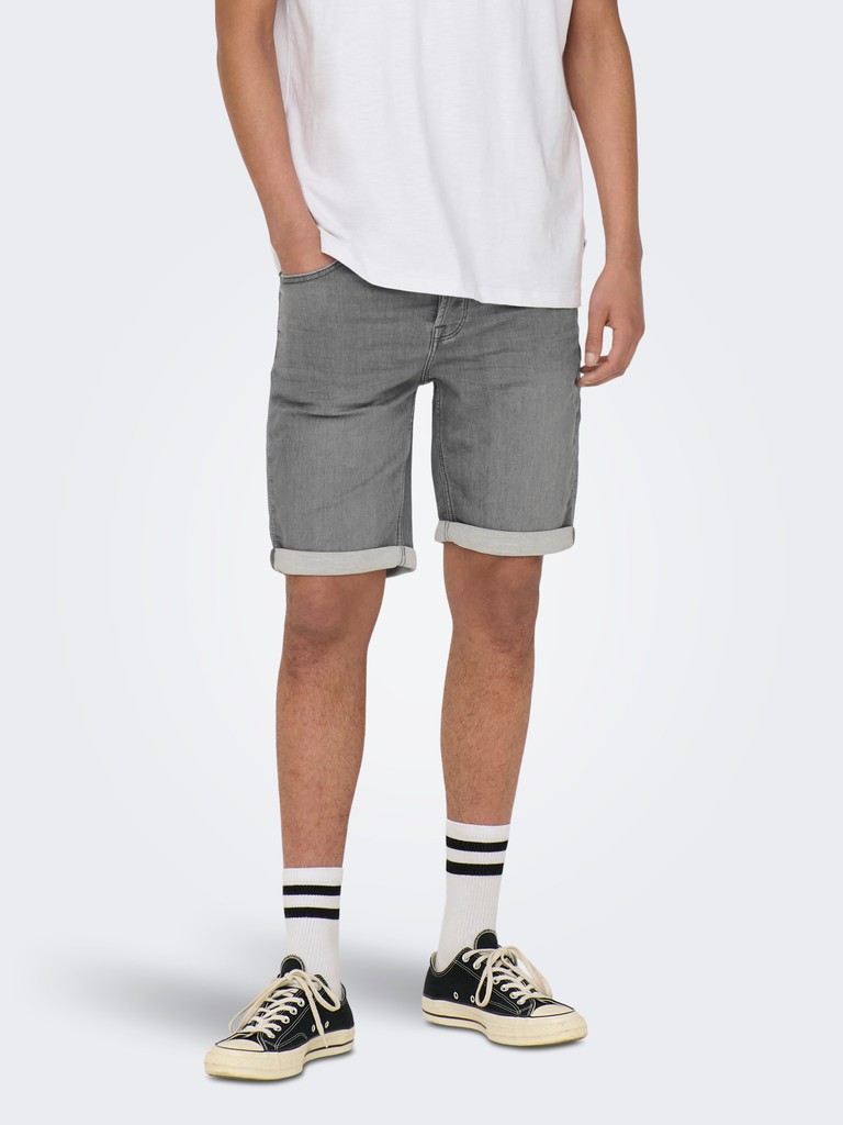 Only & Sons Ply Blk Jog Pim Shorts Heren