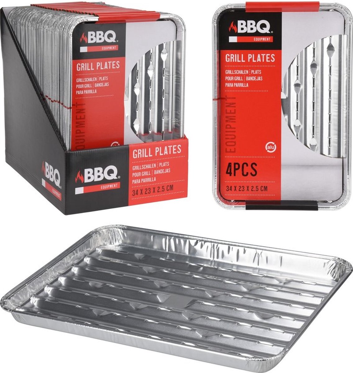 Barbecue Grill Schalen Set 4 Stuks