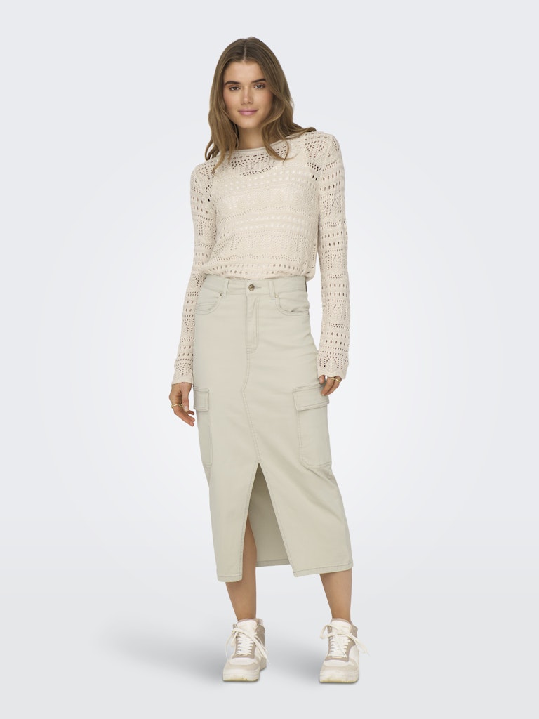 JDY Sun Lay L/S Boatneck Pullover Dames