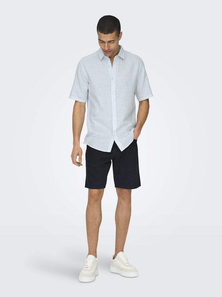 Only & Sons Caiden Life Ss Solid Linen Blend Heren