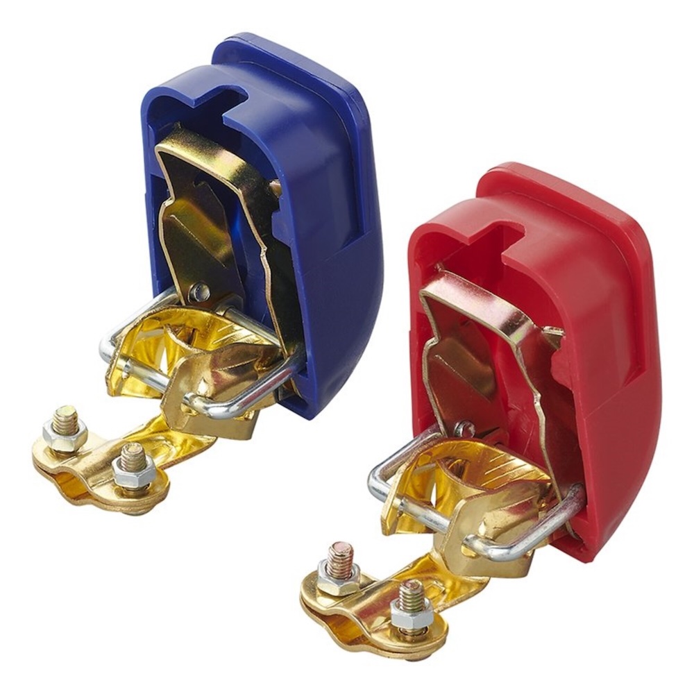 Proplus Accupoolklemmen Set (+) En (-) Met Snelsluiting Proplus Accupoolklemmen Set (+) En (-) Met Snelsluiting