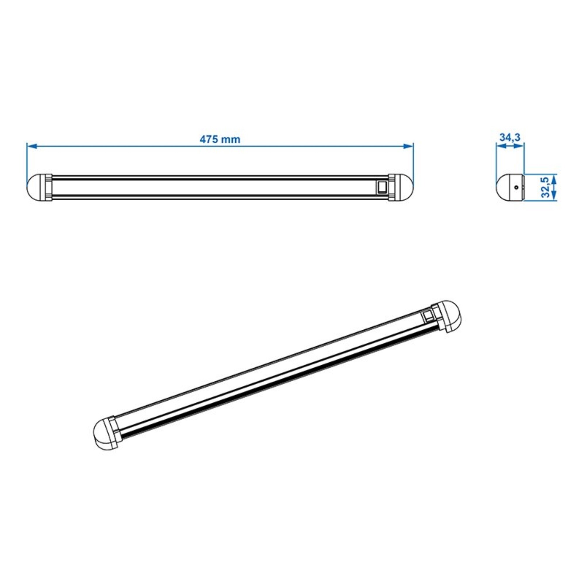 Proplus Lichtlijn 30-Leds 12V 450 Lm 470X35X33 Mm Proplus Lichtlijn 30-Leds 12V 450 Lm 470X35X33 Mm