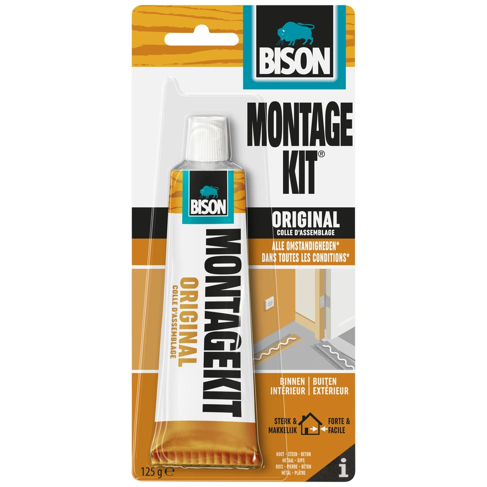 Bison Montagekit Original 125 G Tube Kaart