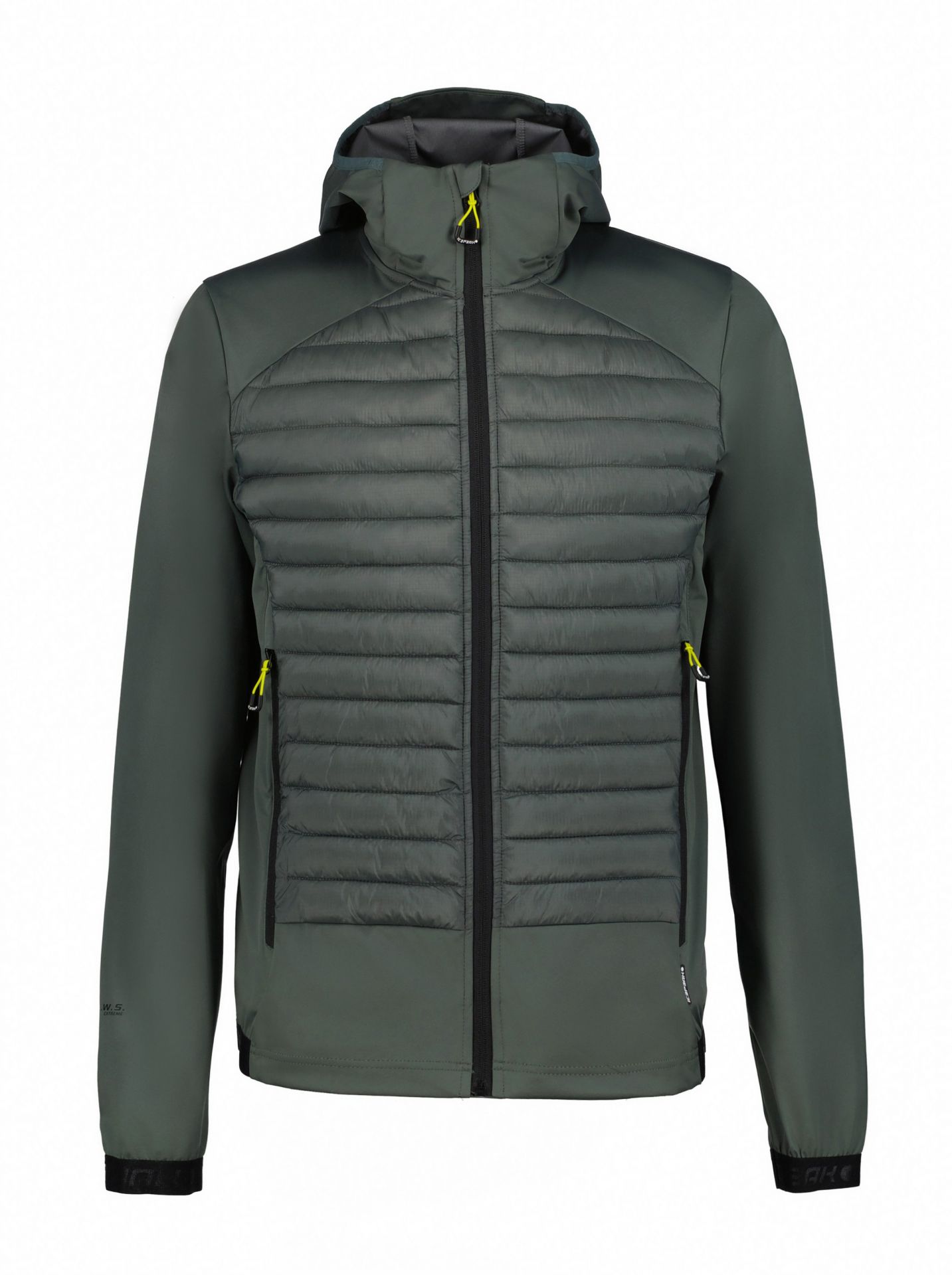 Outdoor Ventures Regenjas voor heren, waterdichte pullover met capuchon, opvouwbare reflecterende jas, lichte fiets, windjack, ademende softshelljas voor wandelen, hardlopen en outdoor, grasgroen, M