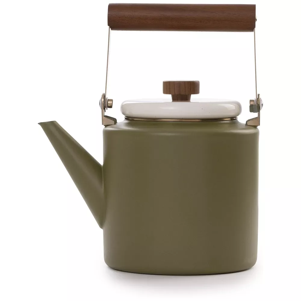 WANDGU Waterketel Roestvrij Staal: 1L Camping Waterkoker Met Handvat, Draagbare Theepot voor Thuis, Outdoor en Picknick - Accessoires